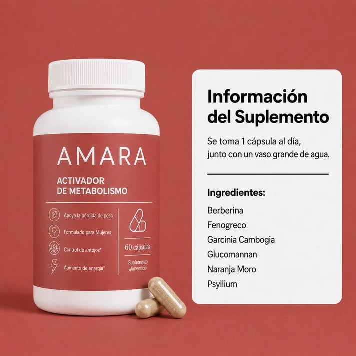 AMARA - Cápsula adelgazante para la menopausia