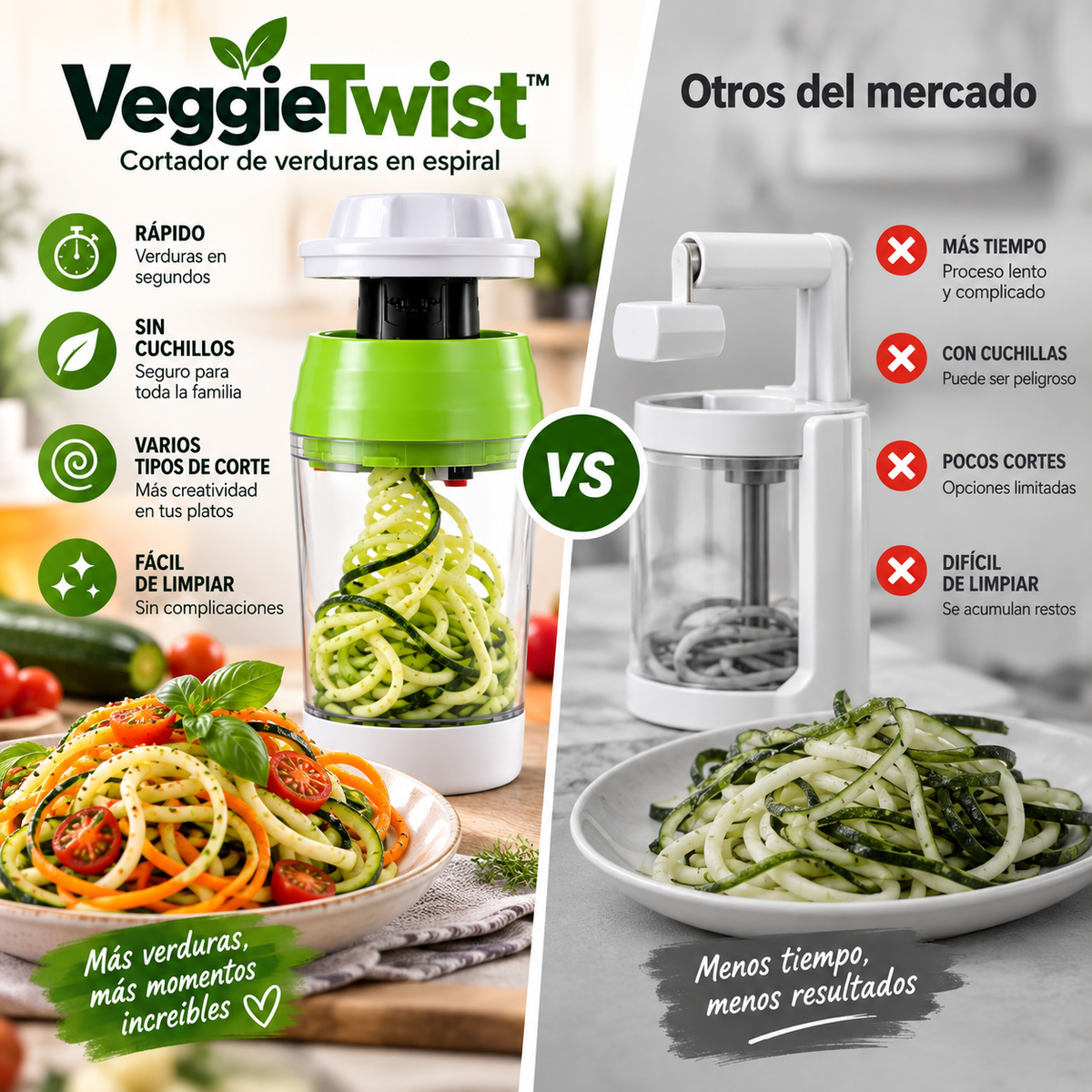 VeggieTwist - Cortador de Verduras en Espiral