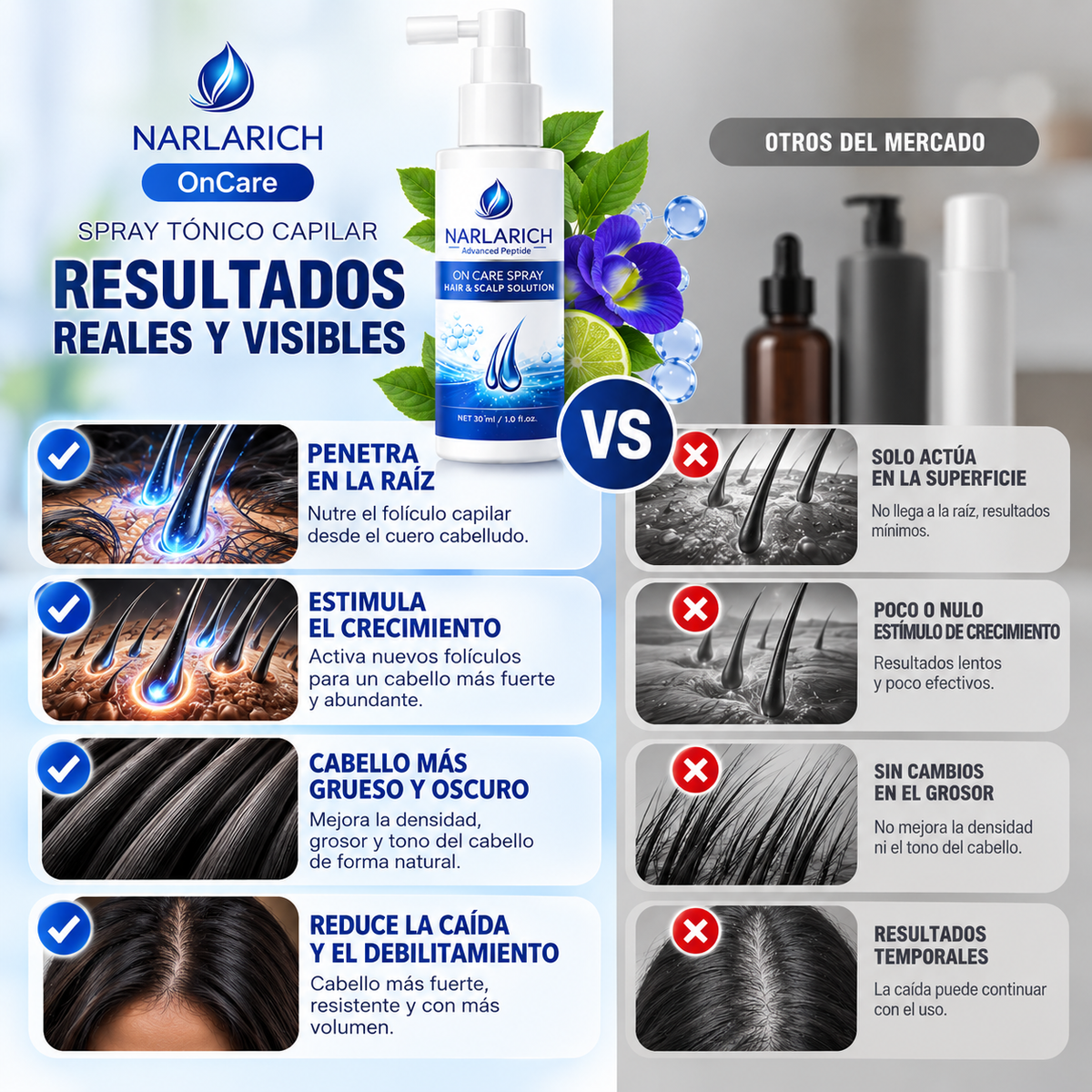 Narlarch - Spray Tónico para el Crecimiento Capilar