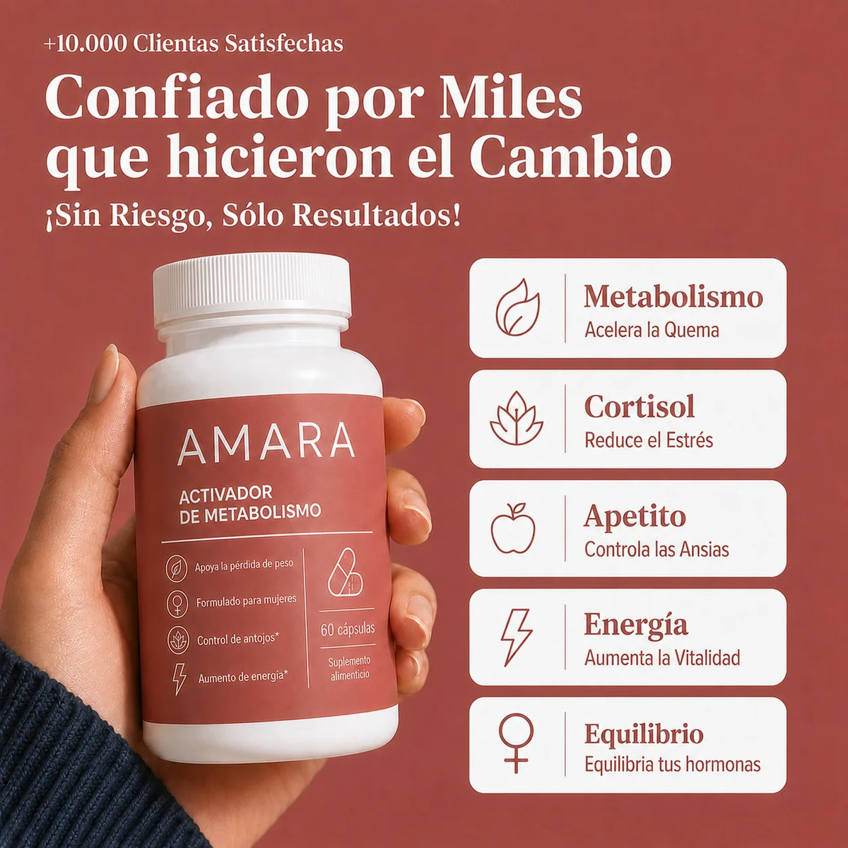 AMARA - Cápsula adelgazante para la menopausia