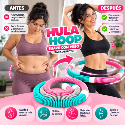 FitHoop - Hula Hoop con Peso para Moldear la Cintura