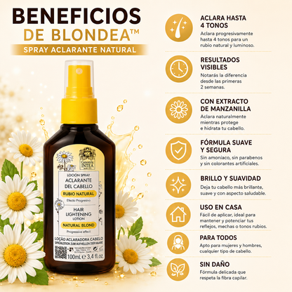 ✨ BLONDEA™ - Aclarante de Cabello Rubio Natural