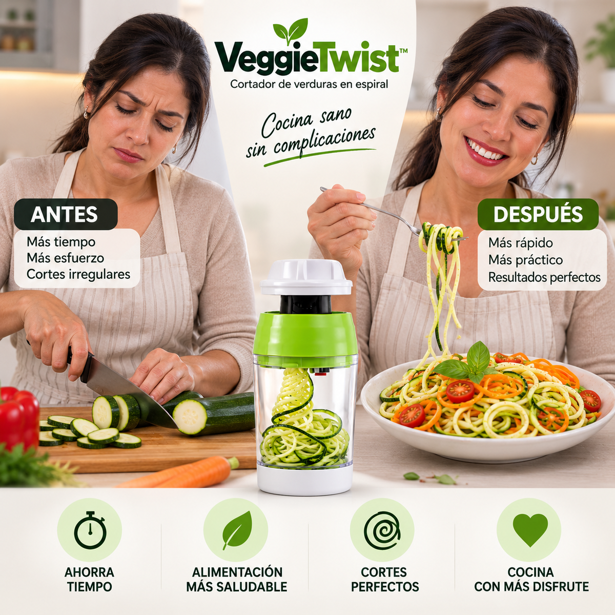 VeggieTwist - Cortador de Verduras en Espiral