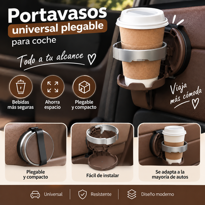 Holder - Portavasos Universal Plegable con Gancho
