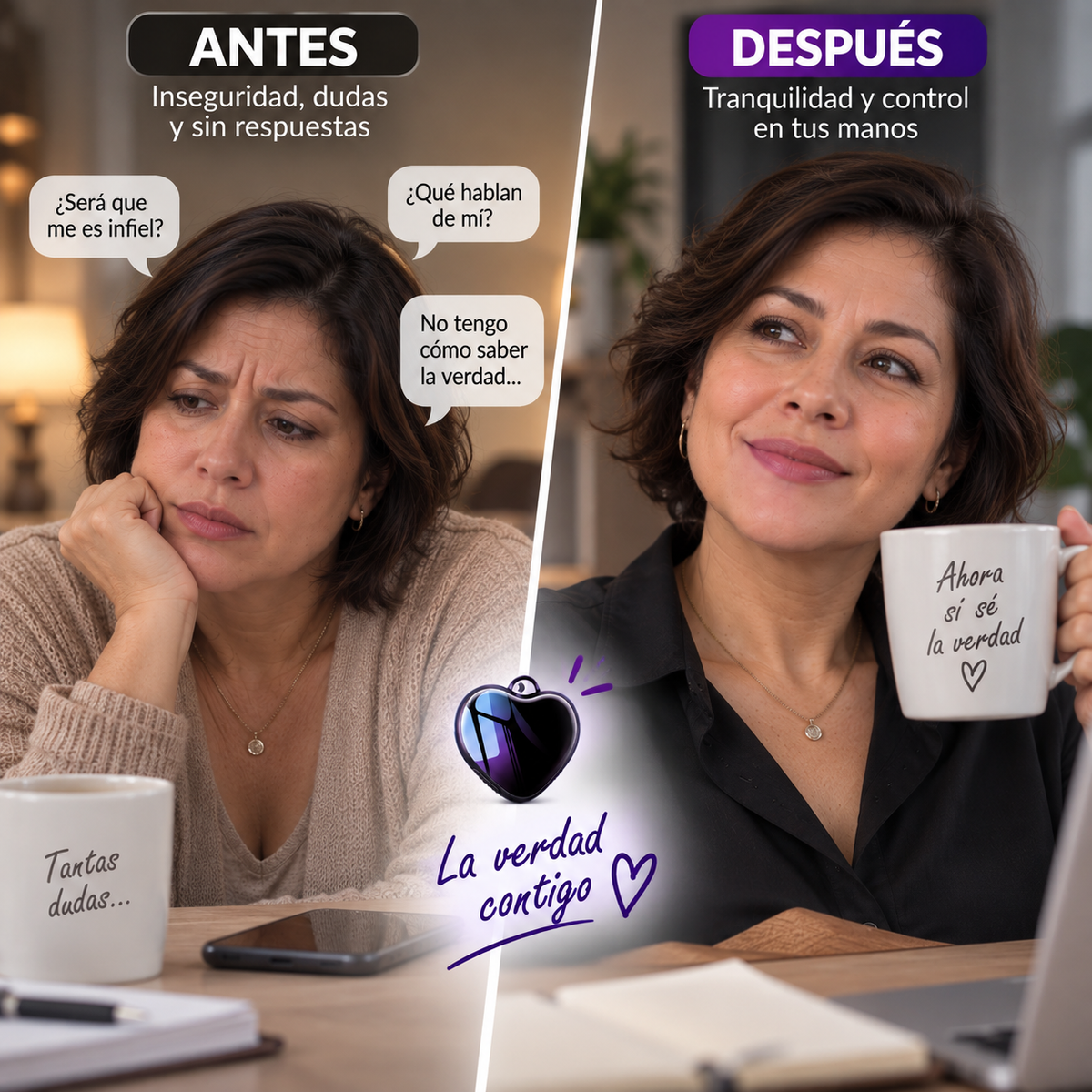 Amora- Grabadora discreta en forma de corazón