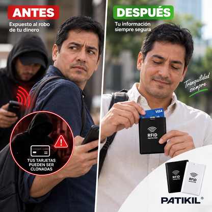 PATIKIL- Funda Protectora RFID y NFC para Tarjetas