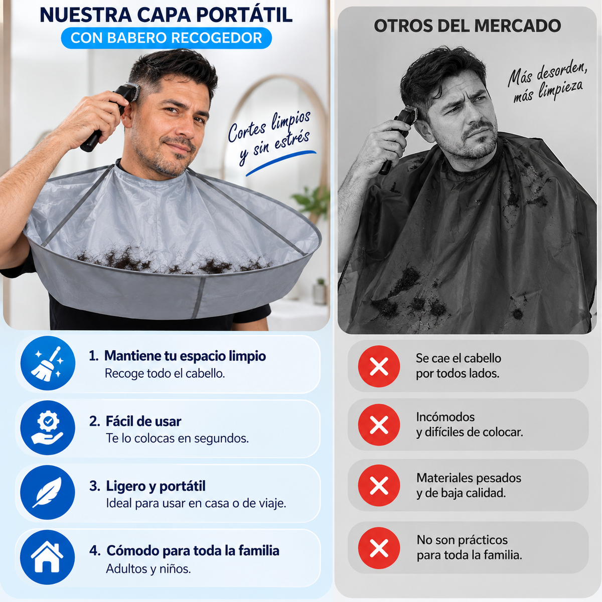 Catch - Capa recolectora para cortar el cabello