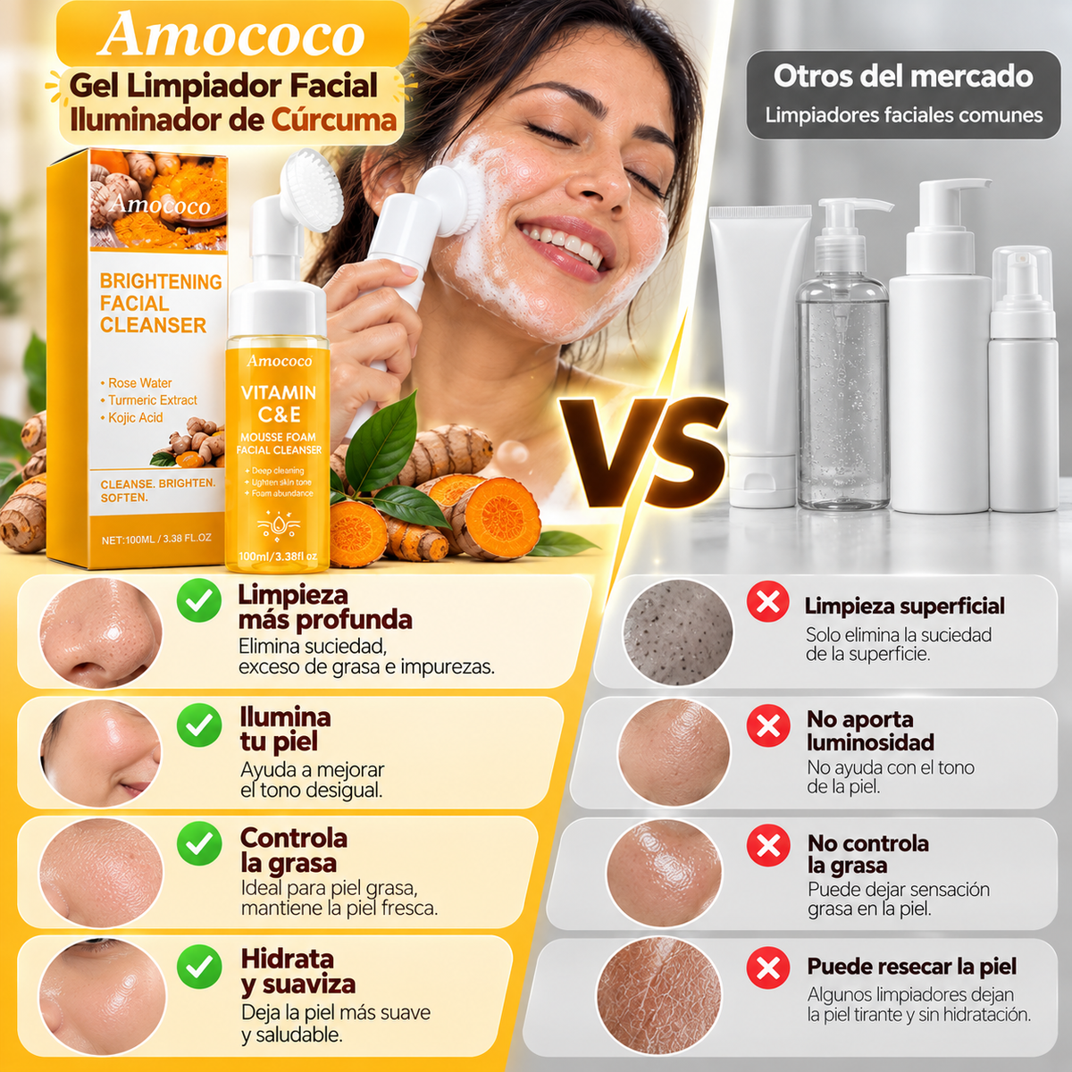 Curcuma Glow - Gel Limpiador Facial