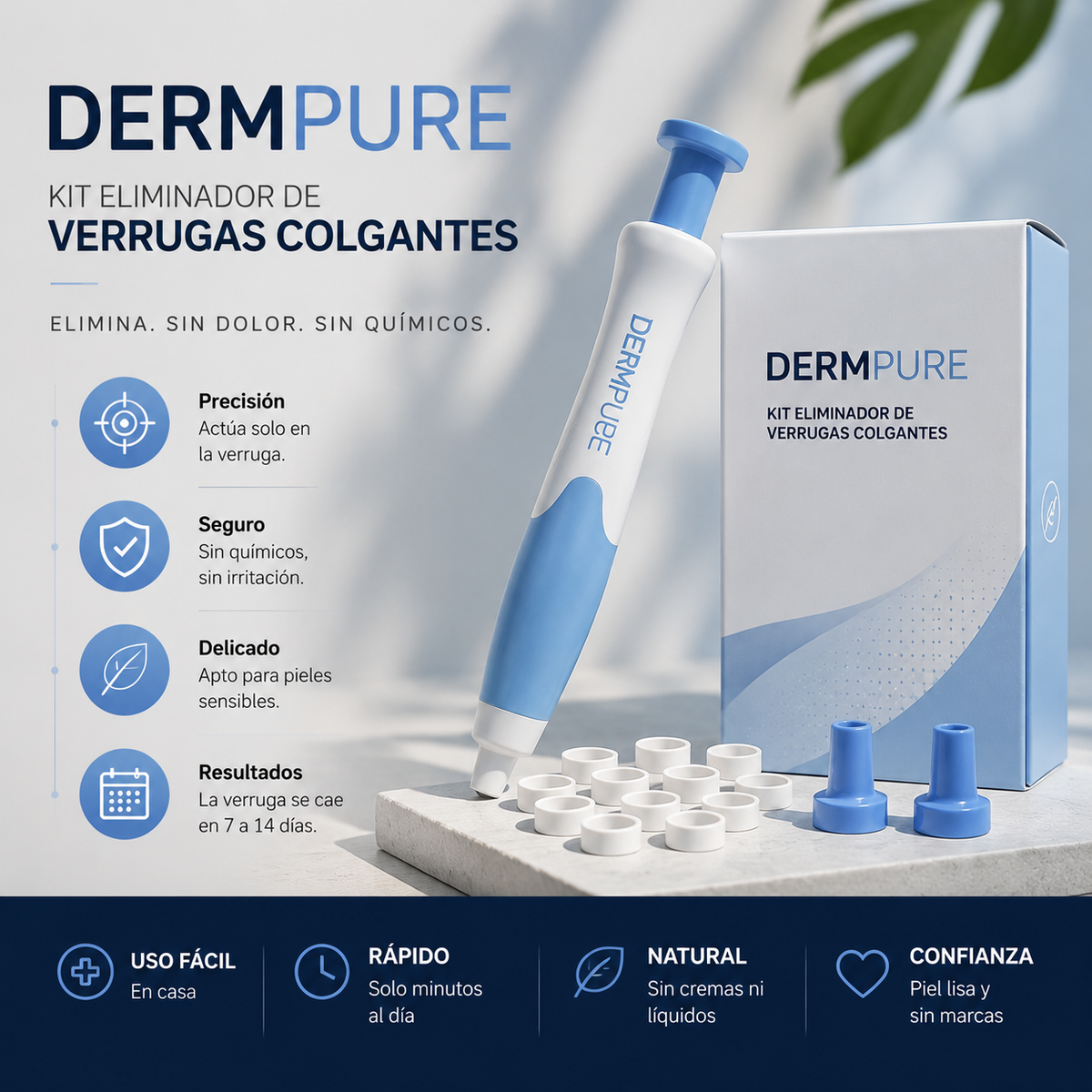 DEMPURE - Kit Eliminador de Verrugas Colgantes