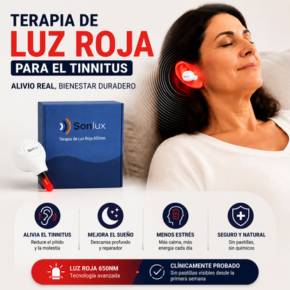 SonLux - Terapia de luz roja para tinnitus y cuidado auditivo