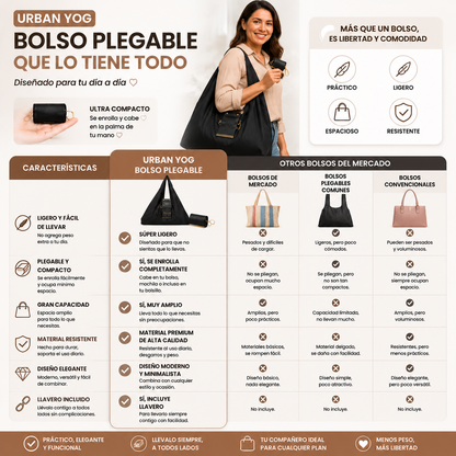 LUNA TOTE- Bolso Plegable Compacto y Portátil