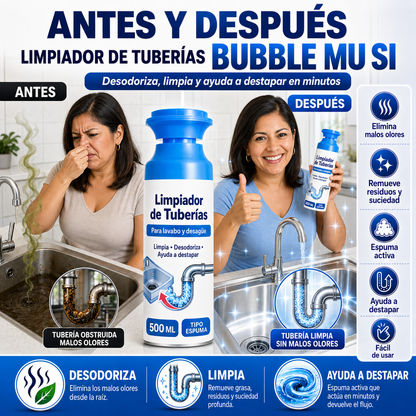 BUBBLE MU SI- Limpiador Destapador de Tuberías