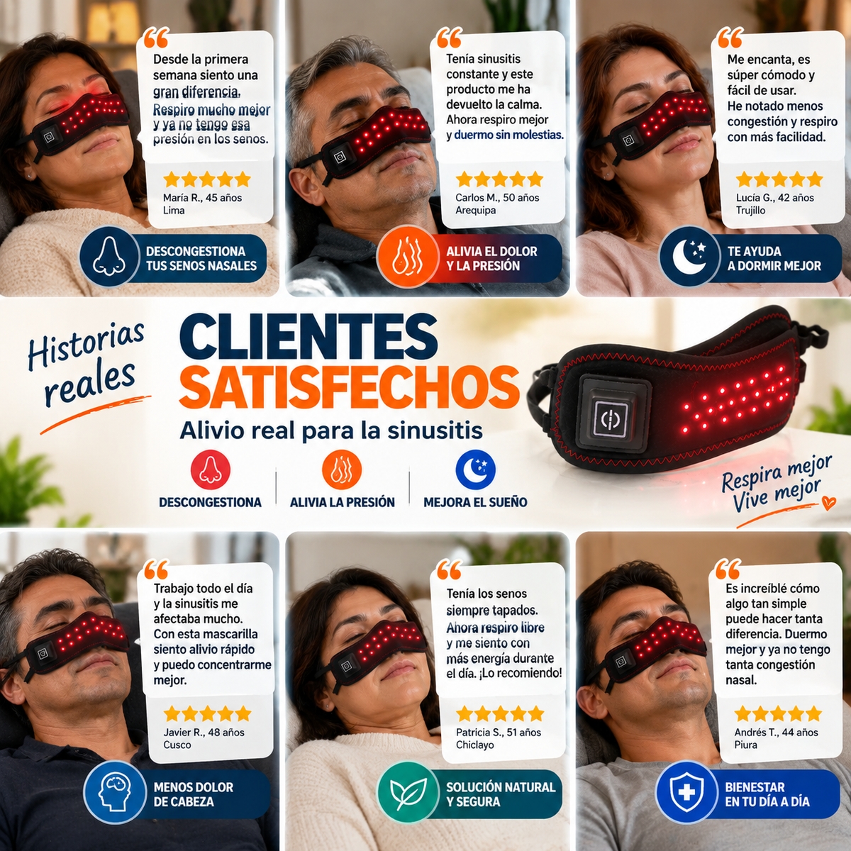 Sinera™ - Mascarilla terapéutica para la sinusitis
