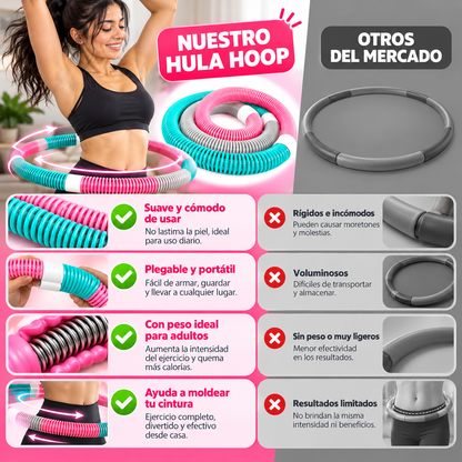 FitHoop - Hula Hoop con Peso para Moldear la Cintura