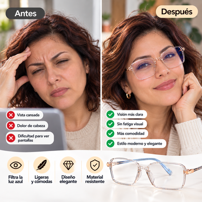 Clarisse - Gafas Opticas Ligeras y Elegantes (TIKTOK)