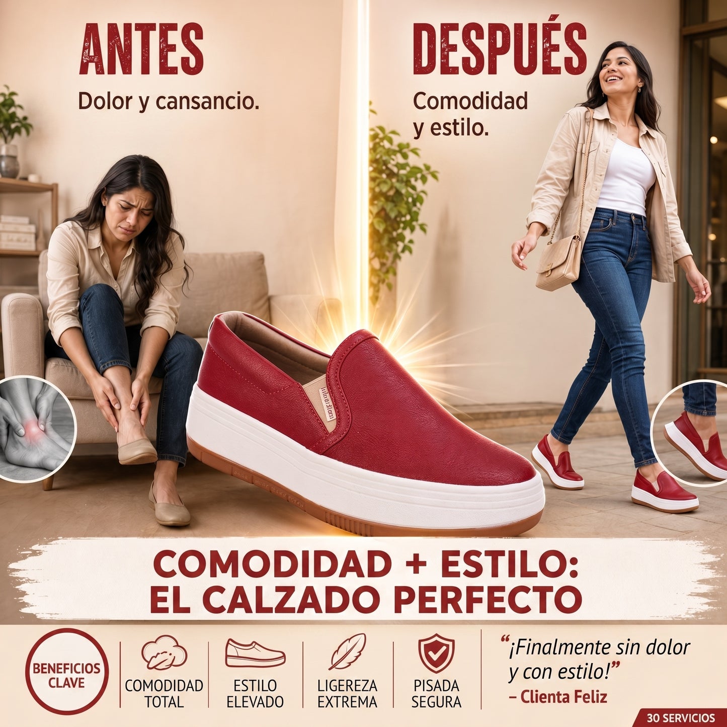 BIANCA CONFORT - ZAPATILLAS CON LA ALTURA IDEAL