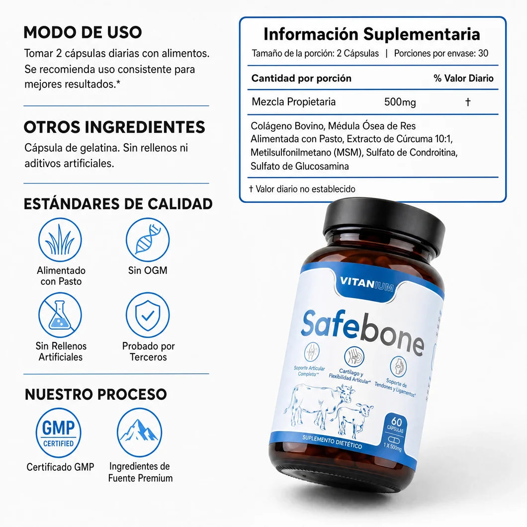 Safebone® — Alivia la inflamación de las articulaciones de forma natural